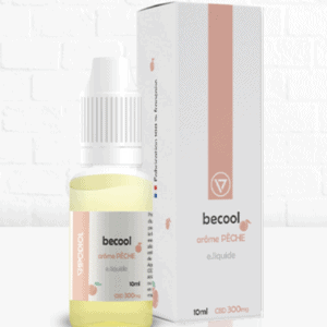 becool e liquide arôme pêche 300mg isolat pure cbdologic